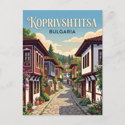 Koprivshtitsa-steeg Bulgarije Briefkaart (Voorkant)