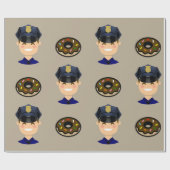 Kops en Donuts Cadeaupapier (Vlak)