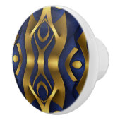 Kopstatement Goud op Blauw Keramische Knop (Rechts)