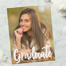 Kopstoot Graduate Foto Moderne Script Overlay