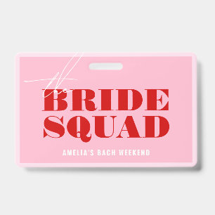 Kopstoot Roze & Rode Bachelorette Koop De Bruid Ee Badge