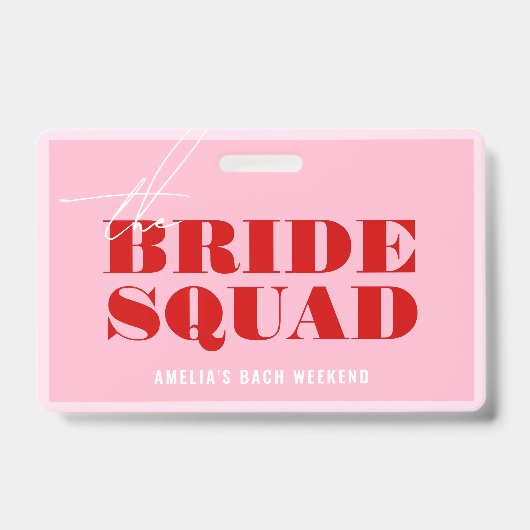 Kopstoot Roze & Rode Bachelorette Koop De Bruid Ee Badge (Voorzijde)