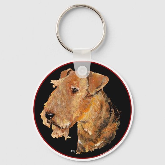 Kopstudie in het zwart sleutelhanger (Voorkant)