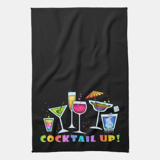 KOPTAIL UP GLASSES KITCHEN - BATH BAR TOWEL THEEDOEK (Verticaal)