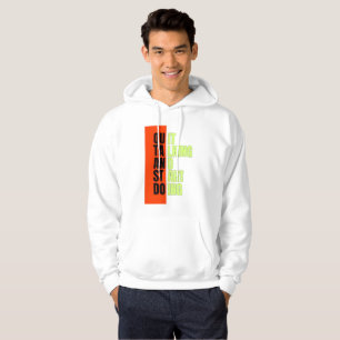 Koptekst met Vette Geometrische Blokken Hoodie
