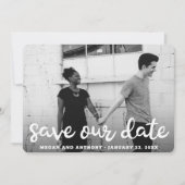 Koptekst Modern Trouwen Save The Date (Voorkant)