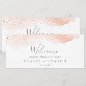 Koptekst roos Gold Waterverf Hanging Seast Chart (Voorkant / Achterkant)