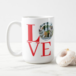 Koptekst Typografie met Aanpasbaar Fotokader LIEFD Koffiemok