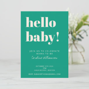 Koptekst Typografie Moderne Lente Groene Baby Show Kaart