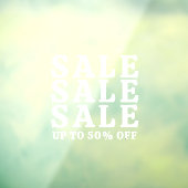 Koptekst Typografie Winkel Sales  Raamsticker (Vel 3)