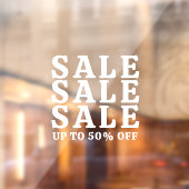 Koptekst Typografie Winkel Sales  Raamsticker (Vel 2)