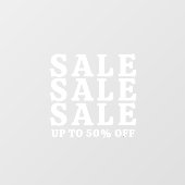 Koptekst Typografie Winkel Sales  Raamsticker (Vel)