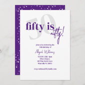 Koptekst Vet met kalligrafie 50 Leuk Verjaardagsfe Kaart (Voorkant / Achterkant)