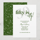 Koptekst Vet met kalligrafie 50 Leuk Verjaardagsfe Kaart (Voorkant / Achterkant)