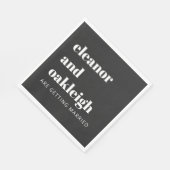 Koptekst Vet Typografisch Eenvoudig Zwart Modern T Servet (Hoek)