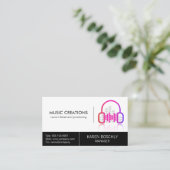 Koptelefoon Audio Logo Digitaal pictogram Visitekaartje (Staand voorkant)