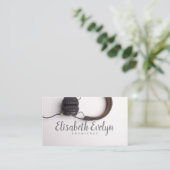 koptelefoon luisteren visitekaartje (Staand voorkant)