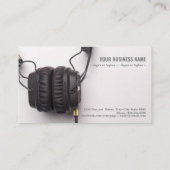 koptelefoon luisteren visitekaartje (Achterkant)