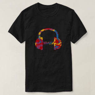 Koptelefoon met vet camouflagepatroon t-shirt