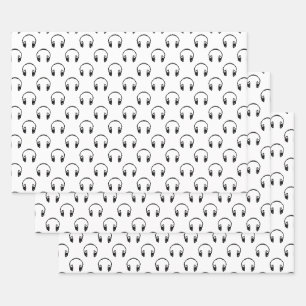  koptelefoon Music Pattern CUSTOM COLOR Inpakpapier Vel
