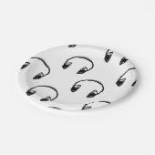  koptelefoon Music Pattern CUSTOM COLOR Papieren Bordje (Gekanteld)