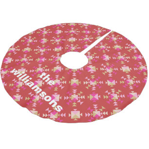 Koptelefoon Roze Rood Goud Geometrische Gepersonal Kerstboom Rok