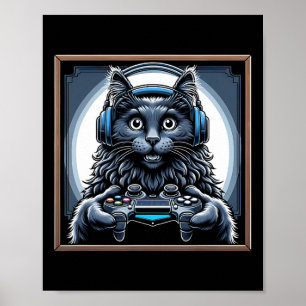 Koptelefoon Videospel Nebelung Kat Gamen Poster