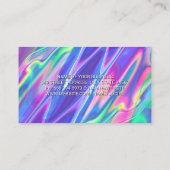 Koptelefoons | Kleurrijke Vloeibare Achtergrond Visitekaartje (Achterkant)