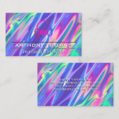 Koptelefoons | Kleurrijke Vloeibare Achtergrond Visitekaartje (Voorkant / Achterkant)