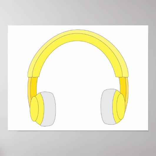 Koptelefoons Poster (Voorkant)