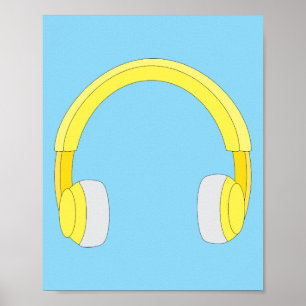 Koptelefoons Poster