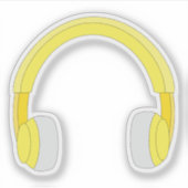 Koptelefoons Sticker (Voorkant)