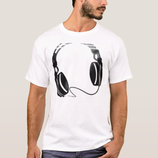 Koptelefoons T-shirt (Voorkant)