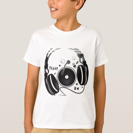 Koptelefoons T-shirt (Voorkant)