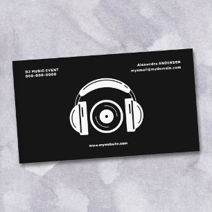 Koptelefoons & Vinyl - DJ-muziek Visitekaartje
