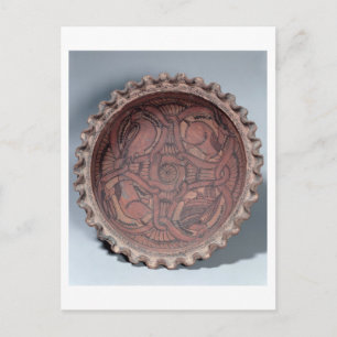 Koptisch bekertje, schilderd terracotta met zwemba briefkaart