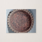 Koptisch bekertje, schilderd terracotta met zwemba legpuzzel (Horizontaal)