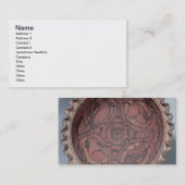 Koptisch bekertje, schilderd terracotta met zwemba visitekaartje (Voorkant / Achterkant)