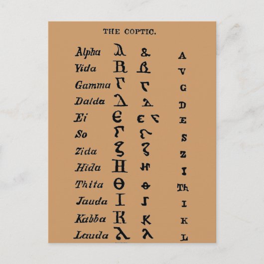 Koptisch Briefkaart (Voorkant)