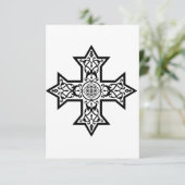 Koptisch Kruis Bedankkaart (Staand voorkant)