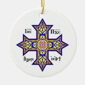 Koptisch kruis keramisch ornament (Voorkant)