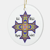Koptisch kruis keramisch ornament (Links)