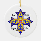 Koptisch kruis keramisch ornament (Achterkant)