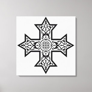 Koptisch Kruis Klassieke Religieuze Kunst Decorati Canvas Afdruk