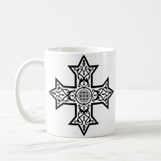 Koptisch Kruis Koffiemok (Links)