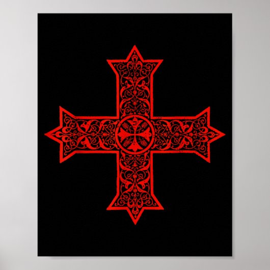 Koptisch Kruis Koptisch-Orthodoxe Kerk Oosterse Ch Poster (Voorkant)