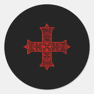 Koptisch Kruis Koptisch-Orthodoxe Kerk Oosterse Ch Ronde Sticker