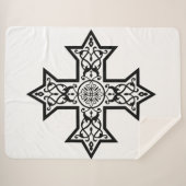 Koptisch Kruis Sherpa Deken (Voorkant (horizontaal))