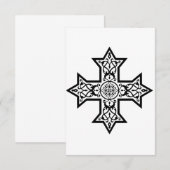 Koptisch kruisje bedankkaart (Voorkant / Achterkant)