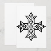 Koptisch kruisje bedankkaart (Voorkant / Achterkant)